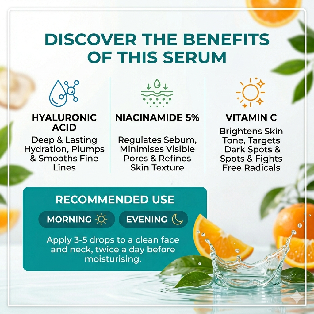Hyaluronic Acid + Niacinamide 5% Serum – 50 ml